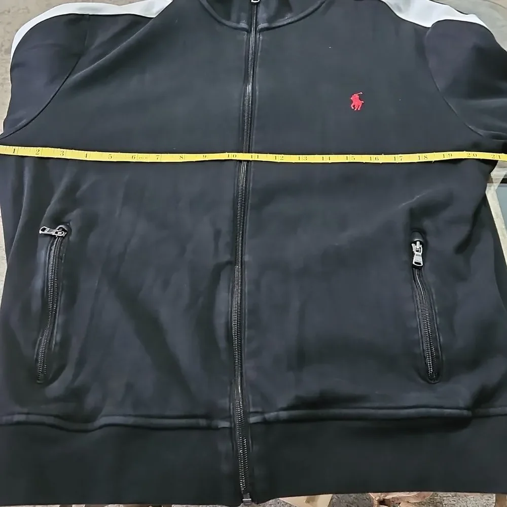 Polo by Ralph Lauren Black Athletic Jacket Size Large